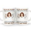 My Cats Are The Reason I Wake Up Every Morning - Gift For Cat Lovers, Cat Mom, Cat Dad - Personalized White Edge-to-Edge Mug
