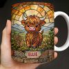 My Cow Stained Glass Landscape - Personalized Custom Coffee Mug - KID530_MG