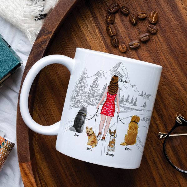 My Dogs Eat My Money And It To Poo, Dad Mom Pet Lover Personalized Coffee Mug White Mug, Gift For Dad Mom