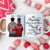 My Favorite Place In All The World Is Next To You, Couple Standing Together Personalized Mug, Gift for him, Gift for her