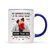 My Favorite Place in the Whole World is Inside Your Hug - Personalized Mug - Sentimental Couple Gift for Him
