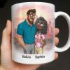 My Favorite Place Is Next to You, Hearts and Cityscape - Personalized Custom Coffee Mug - CPL1340_MG