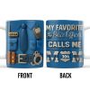 My Favorite Police Officer Calls Me Mom Mug - Personalized Custom Coffee Mug - MOM133_MG