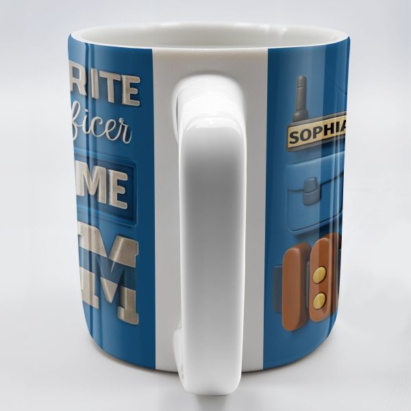 My Favorite Police Officer Calls Me Mom Mug - Personalized Custom Coffee Mug - MOM133_MG