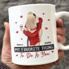 My Favorite Thing To Do Is You - Couple Personalized Custom Mug - Christmas Gift For Husband Wife, Anniversary