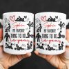 My Favorite Thing To Do Is You Hearts - Personalized Custom Coffee Mug - CPL1376_MG