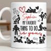 My Favorite Thing To Do Is You Hearts - Personalized Custom Coffee Mug - CPL1376_MG