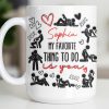 My Favorite Thing To Do Is You Hearts - Personalized Custom Coffee Mug - CPL1376_MG