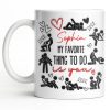 My Favorite Thing To Do Is You Hearts - Personalized Custom Coffee Mug - CPL1376_MG
