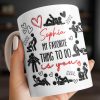 My Favorite Thing To Do Is You Hearts - Personalized Custom Coffee Mug - CPL1376_MG