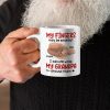My Fingers May Be Small But I Can Still Wrap My Grandpa Around Them - Personalized Grandpa Mug - Gift For Family