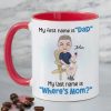 My First Name Is Dad, Gift For Dad, Personalized Mug, Man Sitting Mug, Father's Day Gift