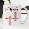 My Fur Babies Pets Crossword - Personalized Mug - Sentimental Gift for Pet Lovers, Dog Mom, Cat Mom