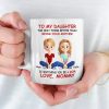 My Heart Overflows With Love Seeing My Daughter As A Mom - Family Personalized Custom Mug - Gift For Mom, Daughter