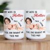My Husband, Wife Is Hotter Than This Coffee - Personalized Photo Mug