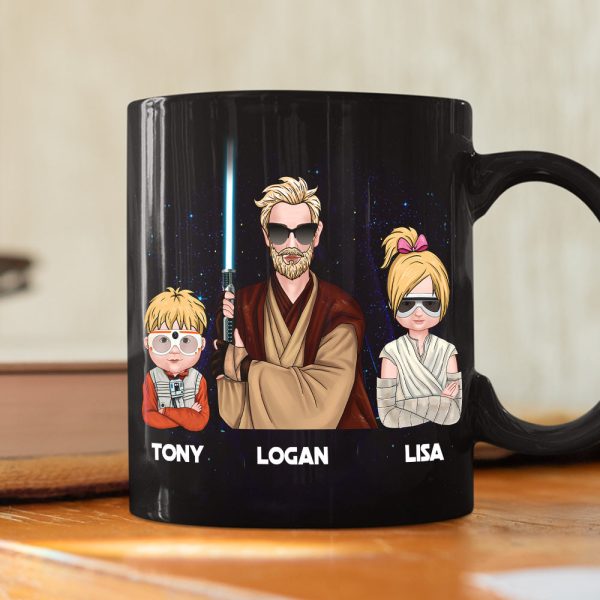 My Kids Call Me Dad Personalized Black Mug 02nati100523tm