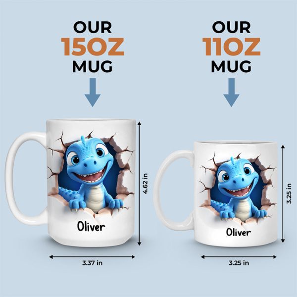 My Little Dino - Family Personalized Custom 3D Mug - Christmas Gift For Family Members