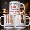My Love For You Will Never SAG, Mugshot Chart Design - Personalized Custom Coffee Mug - CPL1284_MG