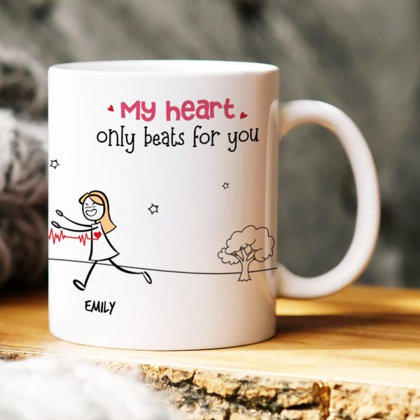My Love Will Always Be You, Gift For Couple, Personalized Mug, Stick Couple Coffee Mug. Couple Gift