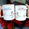 My Love Will Always Be You, Gift For Couple, Personalized Mug, Stick Couple Coffee Mug. Couple Gift