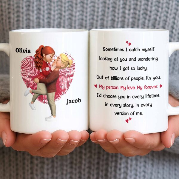 My Person My Love My Forever, Heart And Couple Design - Personalized Custom Coffee Mug - CPL1310_MG