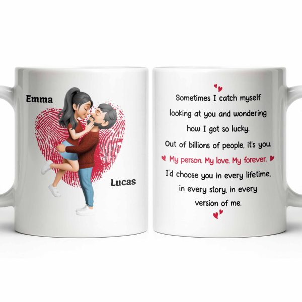 My Person My Love My Forever, Heart And Couple Design - Personalized Custom Coffee Mug - CPL1310_MG