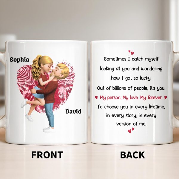 My Person My Love My Forever, Heart And Couple Design - Personalized Custom Coffee Mug - CPL1310_MG