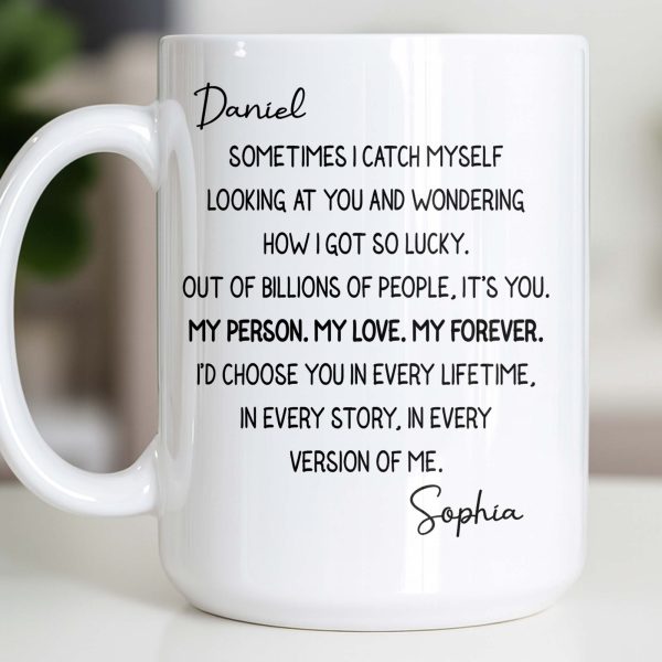 My Person, My Love, My Forever Romantic Quote - Personalized Custom Coffee Mug - CPL1200_MG