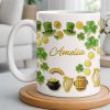 My Shamrock Leprechaun Hat And Rainbow Mug - Personalized Custom Coffee Mug - FAM802_MG