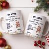 My Sister Forever With State Outlines And Flowers - Personalized Custom Coffee Mug - SIS010_MG