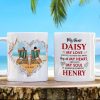 My Soulmate Always & Forever, Personalized White Mug, Beach Couple, Gift For Couple