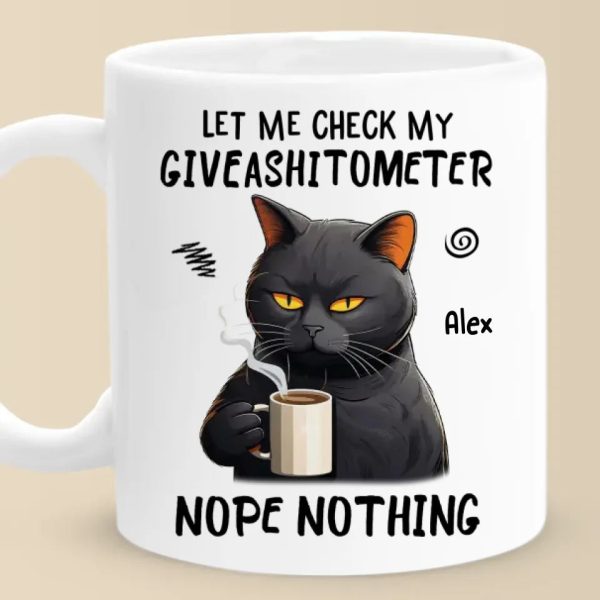 My Spirit Animal Is A Grumpy Cat - Friend Personalized Custom Mug - Christmas Gift, Birthday Gift For Best Friends, Family Members, Coworkers, Yourself