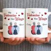 My Valentine Has Wings Angel Wings Design - Personalized Custom Coffee Mug - CPL1367_MG