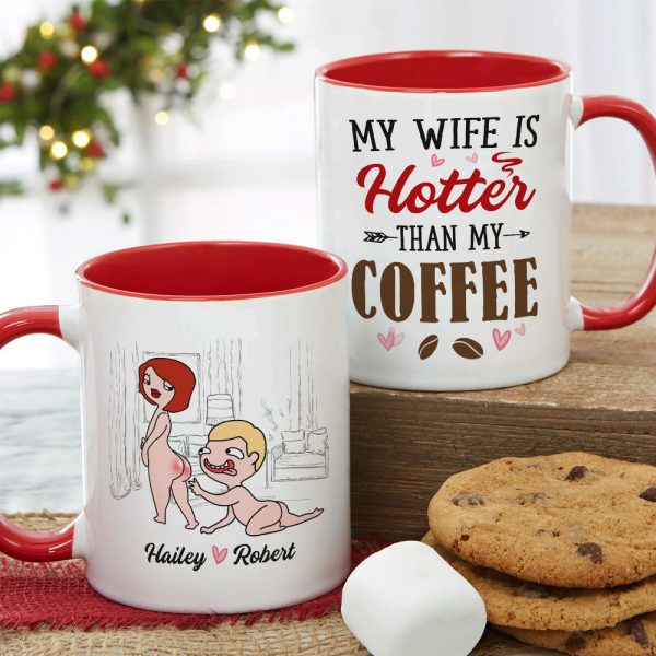 My Wife Is Hotter Than My Coffee - Personalized Couple Mug - Gift For Couple