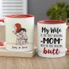 My Wife Is The Most Amazing Mom, Gift For Couple, Personalized Mug, Butt Mug, Mother's Day Gift
