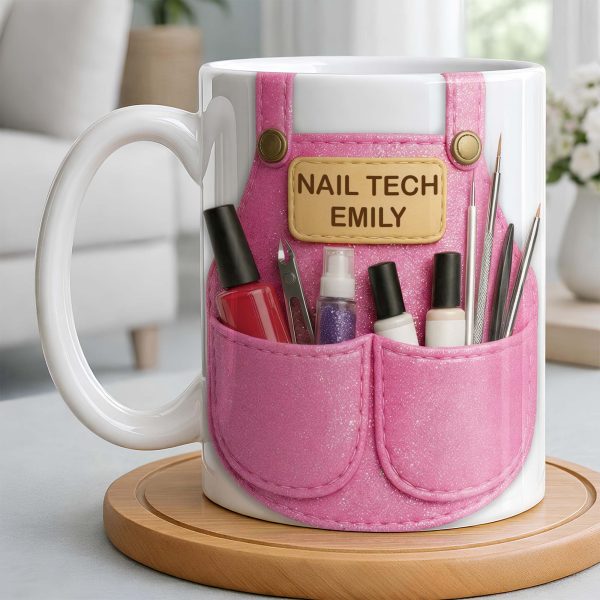 Nail Tech Essential Tools Design - Personalized Custom Coffee Mug - JBS088_MG