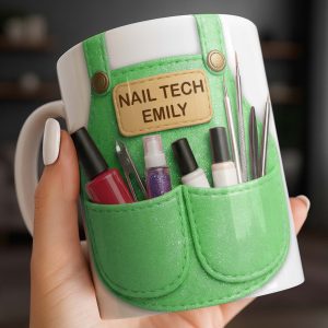 Nail Tech Essential Tools Design - Personalized Custom Coffee Mug - JBS088_MG