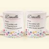 Name Definition With Feminine Wildflower - Personalized Mug
