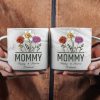 Nana Grandma Mom Birth Flowers - Personalized Marble Mug