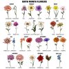 Nana Grandma Mom Birth Flowers - Personalized Marble Mug