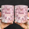Nana, Heart Stained Glass - Personalized Custom Coffee Mug - GRM112_MG