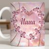 Nana, Heart Stained Glass - Personalized Custom Coffee Mug - GRM112_MG