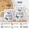 Nana Mom Birth Butterflies - 3D Inflated Effect Printed Mug, Personalized White Edge-to-Edge Mug