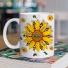 Nana Sunflower - Personalized 3D Inflated Effect Ceramic Mug - Gift For Mom, Grandma, Mother's Day NA94