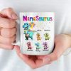 Nanasaurus & Her Little Dinos - Family Personalized Custom Mug - Mother's Day, Gift For Mom, Grandma