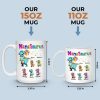 Nanasaurus & Her Little Dinos - Family Personalized Custom Mug - Mother's Day, Gift For Mom, Grandma
