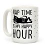 Nap Time Is My Happy Hour Cat Coffee Mug