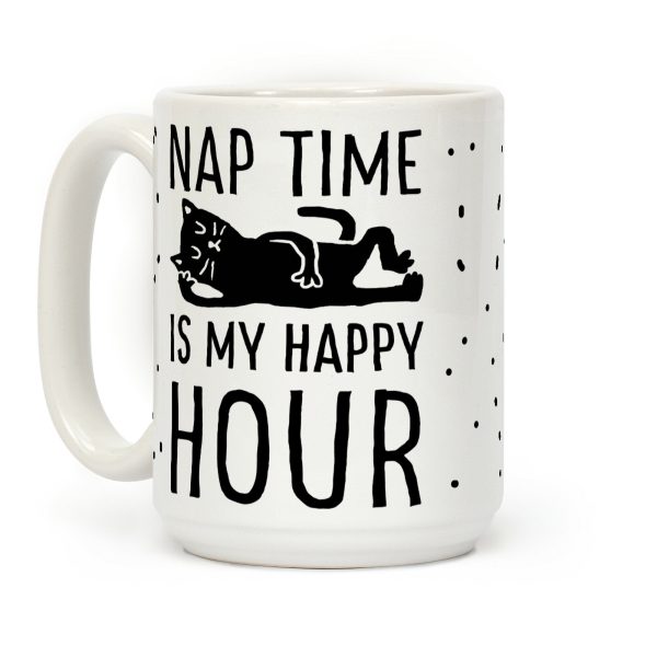Nap Time Is My Happy Hour Cat Coffee Mug