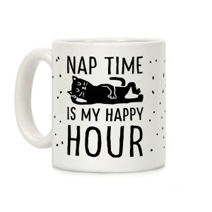 Nap Time Is My Happy Hour Cat Coffee Mug