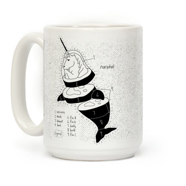 Narwhal Diagram Coffee Mug